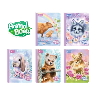 Cuaderno Cosido 100 Hojas Linea Corriente Animal Book