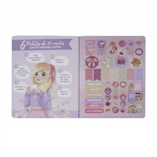 Cuaderno cosido 100 hojas línea corriente Antonia - chicle