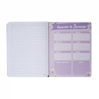 Cuaderno cosido 100 hojas línea corriente Antonia - chicle