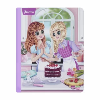 Cuaderno cosido 100 hojas línea corriente Antonia - pastelera