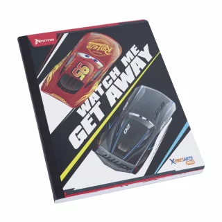Cuaderno cosido 100 hojas línea corriente Cars - get away