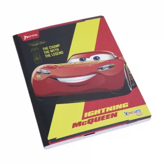 Cuaderno cosido 100 hojas línea corriente Cars - lightning mcqueen