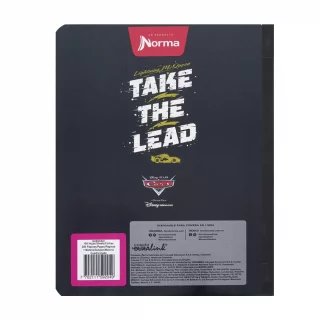 Cuaderno cosido 100 hojas línea corriente Cars - mach speed
