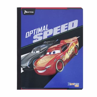 Cuaderno cosido 100 hojas línea corriente Cars - optimal speed