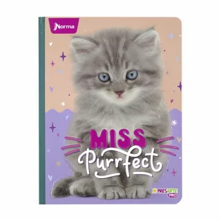Cuaderno Cosido 100 Hojas Linea Corriente Cats Miss Purrfect