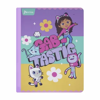 Cuaderno cosido 100 hojas línea corriente Gabby´s Dollhouse - gab-tastic