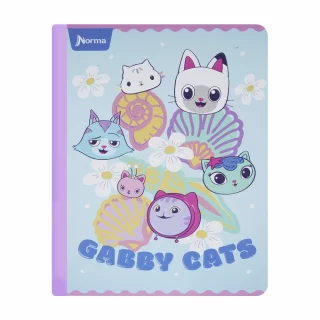 Cuaderno cosido 100 hojas línea corriente Gabby´s Dollhouse - gabby cats