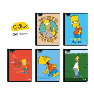 Cuaderno Cosido 100 Hojas Linea Corriente Los Simpsons