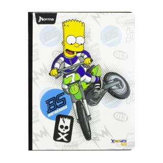 Cuaderno Cosido 100 Hojas Linea Corriente Los Simpsons - Motocross