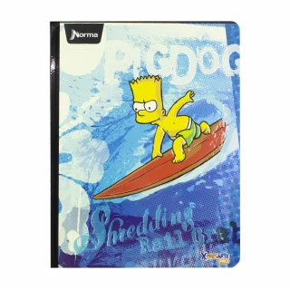 Cuaderno Cosido 100 Hojas Linea Corriente Los Simpsons - Pig Dog