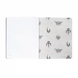 Cuaderno cosido 100 hojas línea corriente Mandalorian - robots