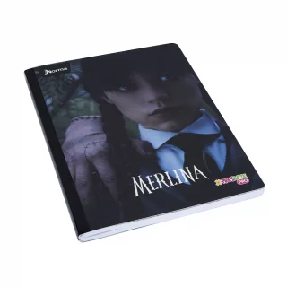 Cuaderno Cosido 100 Hojas línea corriente Merlina - Dedos En Hombro