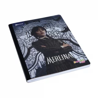 Cuaderno Cosido 100 Hojas línea corriente Merlina - Pajaros Negros
