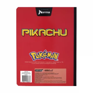 Cuaderno Cosido 100 Hojas Linea Corriente Pokemon - Pikachu Rayos