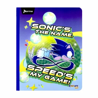 Cuaderno Cosido 100 Hojas Linea Corriente Sonic - My Game