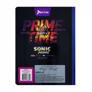 Cuaderno Cosido 100 Hojas Linea Corriente Sonic - Prime Garra Rojo