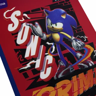 Cuaderno Cosido 100 Hojas Linea Corriente Sonic - Prime Garra Rojo