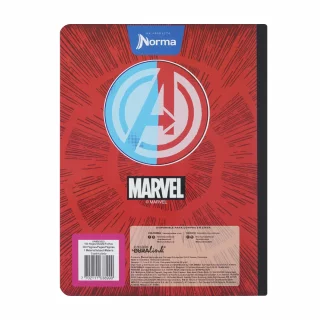Cuaderno Cosido 100 Hojas línea corriente The Avengers - Iron Man Vs