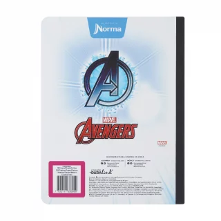 Cuaderno Cosido 100 Hojas línea corriente The Avengers - Logo Azul