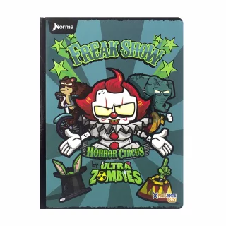 Cuaderno Cosido 100 Hojas Linea Corriente Ultra Zombies -  Freak Show