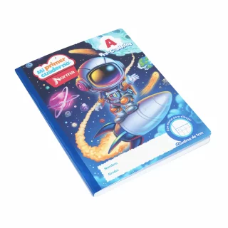Cuaderno cosido 100 hojas precuadritos A Mi Primer Cuaderno - astronauta