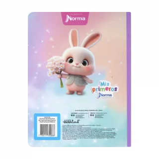 Cuaderno cosido 100 hojas precuadritos A Mi Primer Cuaderno - conejo