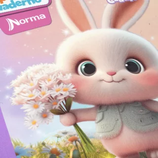 Cuaderno cosido 100 hojas precuadritos A Mi Primer Cuaderno - conejo