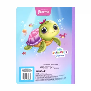 Cuaderno cosido 100 hojas precuadritos A Mi Primer Cuaderno - tortuga
