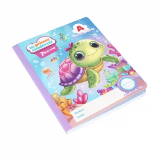 Cuaderno cosido 100 hojas precuadritos A Mi Primer Cuaderno - tortuga