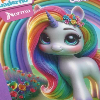 Cuaderno cosido 100 hojas precuadritos A Mi Primer Cuaderno - unicornio