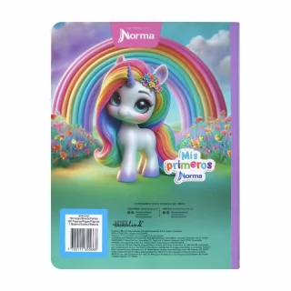 Cuaderno cosido 100 hojas precuadritos A Mi Primer Cuaderno - unicornio
