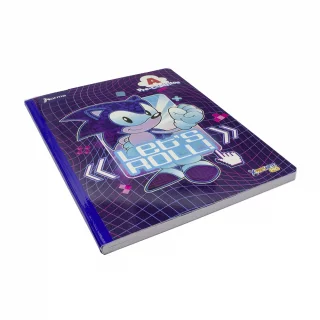 Cuaderno Cosido 100 Hojas Precuadritos A Sonic - Lets Roll