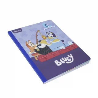 Cuaderno Cosido 100 Hojas Rengloncitos C Cuadros 10Mm Bluey - Caña Con Queso