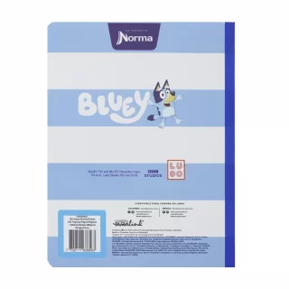 Cuaderno Cosido 100 Hojas Rengloncitos C Cuadros 10Mm Bluey - Caña Con Queso