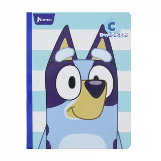 Cuaderno Cosido 100 Hojas Rengloncitos C Cuadros 10Mm Bluey - Fondo Franjas