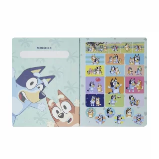 Cuaderno Cosido 100 Hojas Rengloncitos C Cuadros 10Mm Bluey - Fondo Franjas