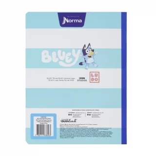 Cuaderno Cosido 100 Hojas Rengloncitos C Cuadros 10Mm Bluey - Fondo Franjas