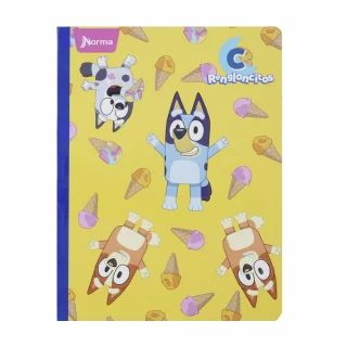 Cuaderno Cosido 100 Hojas Rengloncitos C Cuadros 10Mm Bluey - Helados