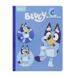 Cuaderno Cosido 100 Hojas Rengloncitos C Cuadros 10Mm Bluey - Nariz Y Rodillas