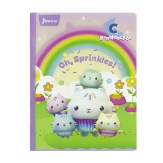 Cuaderno Cosido 100 Hojas Rengloncitos C Gabby´S Dollhouse Sprinkles