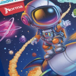 Cuaderno cosido 100 hojas rengloncitos C Mi Primer Cuaderno - astronauta