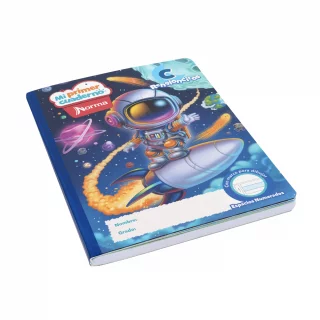 Cuaderno cosido 100 hojas rengloncitos C Mi Primer Cuaderno - astronauta
