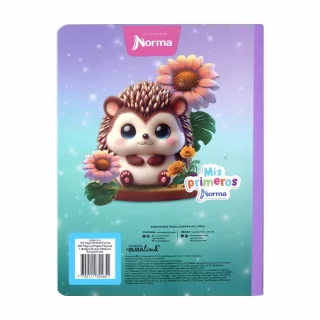 Cuaderno cosido 100 hojas rengloncitos C Mi Primer Cuaderno - puerco espin