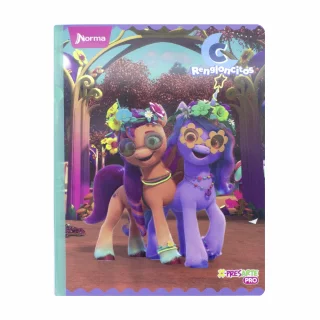 Cuaderno Cosido 100 Hojas Rengloncitos C My Little Pony - Gafas Y Flores