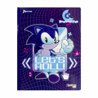 Cuaderno Cosido 100 Hojas Rengloncitos C Sonic - Lets Roll