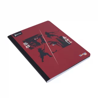 Cuaderno Cosido 50 Hojas Cuadriculado Assassins - Ojos Fondo Rojo