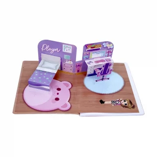 Cuaderno cosido 50 hojas cuadriculado Bonequinhas - saltarin