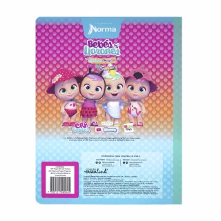 Cuaderno Cosido 50 Hojas Cuadriculado Cry Babies - Unicornio Tropical