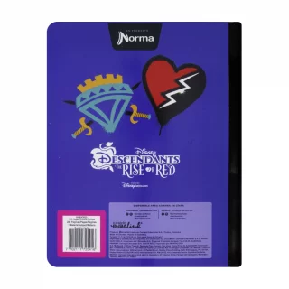 Cuaderno Cosido 50 Hojas Cuadriculado Descendientes - Heart