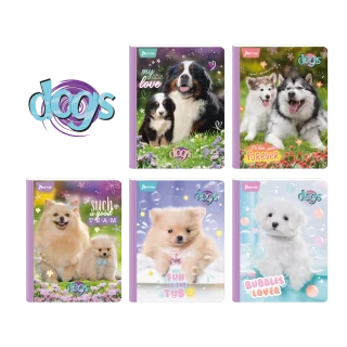 Cuaderno Cosido 50 Hojas Cuadriculado Dogs
